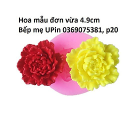 Mua Khuôn silicon hoa mẫu đơn 4.9cm mã MD49 làm rau câu 4d