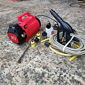 máy rửa xe gia đình công suất cực mạnh có chĩnh áp tặng bình bọt tuyết thanh nối vòi xịt