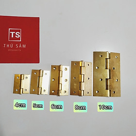 Bộ 2 lề lá xi vàng gắn cửa tủ 4cm 5cm 6cm 8cm 10cm