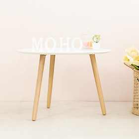 Bàn Sofa - Bàn Cafe - Bàn Trà Gỗ Cao Su MOHO VERONA 801 (Trắng)