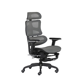 Mua Ghế Văn Phòng Lưng Cao  Có Tựa Đầu và Gác Chân  Ngã Lưng Nằm Thư Giãn Phân Khúc Cao Cấp AZP-B187A-1-XÁM - Hàng Nhập Khẩu
