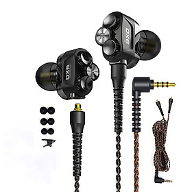 Tai nghe chơi game cao cấp Plextone DX6 có Mic âm thanh Hybrid 3 Driver Earphone Head dây tín hiệu chống kéo, chống uốn có Module Bluetooth hoặc Type C hoặc Jack 3.5mm gắn Socket MMCX. – Hàng Chính Hãng.