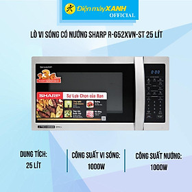 Mua Lò vi sóng có nướng Sharp R-G52XVN-ST 25 lít - Hàng Chính Hãng