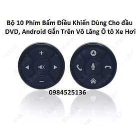 [Bộ 10 phím] Nút khiển vô lăng không dây dùng cho đầu dvd,android gắn trên vô lăng xe hơi,dành cho tất cả các dòng xe 