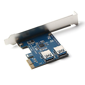 2-port PCI-E to USB 3.0 HUB 5Gbps Expansion Card Adapter for Desktop Computer Components Riser Cards Mining Cards