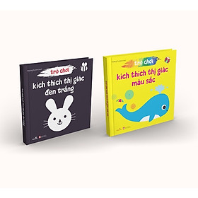 Sách Trò chơi kích thích thị giác đen trắng và màu sắc – Bìa cứng cho bé 0-3 tuổi (Bộ 2 quyển có lẻ)