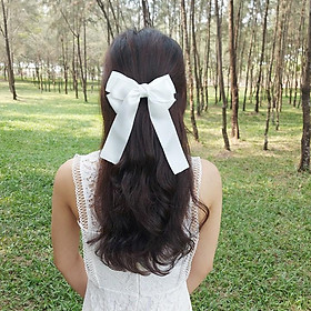 Kẹp Tóc Nơ Tiểu Thư Puha Mẫu KT02 Mẫu Nơ Đơn Giản Nhẹ Nhàng Đủ Khiến Các Nàng Xinh Đẹp Đắm Say Lòng Người.