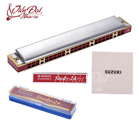 Mua  Tặng Kèm Hộp Đựng  Khăn Nhung Lau  Kèn Harmonica Suzuki Study 24