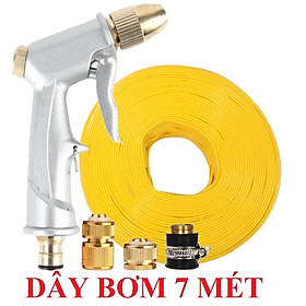 Mua Bộ dây vòi xịt nước rửa xe  tưới cây . tăng áp 3 lần  loại 7m  10m 206701 đầu đồng cút đồng+ tặng khăn phượt