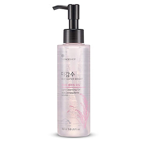 The Face Shop Facial Cleanser, Natural Rice Water Light Cleansing Oil Moisturizer for Dry Or Oily Skin - 150 mL