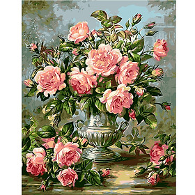 Mua Tranh sơn dầu số hoá tự tô đã căn sẵn khung 40x50 cm (painting by number) - DZ820 Elegance roses