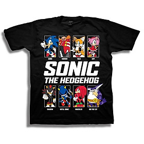 HOT Áo Thun Cotton Tay Ngắn In Hình Sonic Thời Trang Mùa Hè Cho Bé