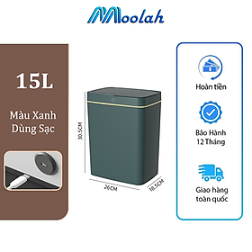 Mua Thùng Rác Thông Minh Cảm Ứng Cao Cấp Tự Động Đóng Mở Dung Tích 15L Phù Hợp Không Gian Hẹp Văn Phòng Nhà Bếp Nhà Vệ Sinh Không Gây Ồn Nắp Rộng Tiện Lợi Thiết Kế Kín Không Gây Mùi Chống Nước Giúp Quản Lý Rác Thải An Toàn Vệ Sinh - ML058