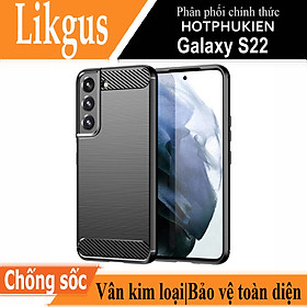 Ốp lưng chống sốc vân kim loại cho Samsung Galaxy S22 / S22 Plus / S22 Ultra hiệu Likgus (bảo vệ toàn diện, chống va đập) - hàng nhập khẩu