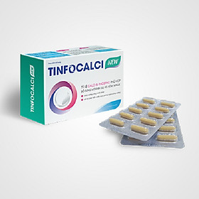 TinfoCalci New - Bổ sung canxi hữu cơ, giúp xương chắc khỏe, phòng ngừa loãng xương, dùng được cho phụ nữ có thai - Hộp 30 viên