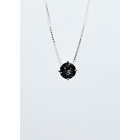 Dây Chuyền Bạc Thật 100% italy s925 Keely Valda pha lê Swarovski Black Diamond