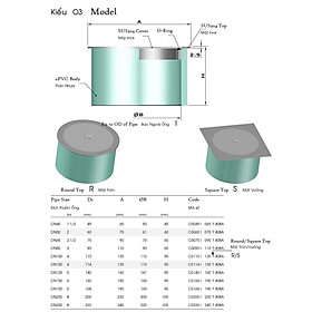 Mua Thông tắc  thông nghẹt đường ống thoát nước bằng nhựa uPVC+ inox sus304  mặt vuông