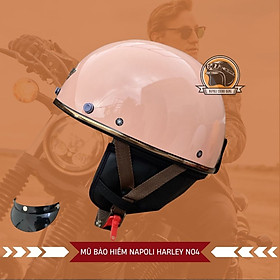 Mũ Bảo Hiểm Napoli 1/2 [FREESHIP] [CHÍNH HÃNG] - Nón Bảo Hiểm Nửa Đầu Napoli Harley N04