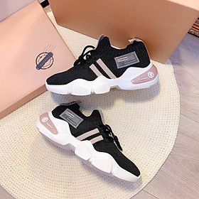 GIÀY THỂ THAO NỮ 2 VẠCH CỔ CHUN ĐẾ SÓNG KHỦNG