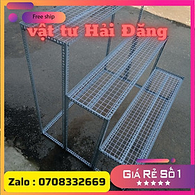 (Rộng 30cm x Dài 1M)kệ sắt v lỗ bậc thang 3 tầng có bánh ,kệ sắt đa năng nhiều kích thước có bánh xe,vỉ lưới ô vuông