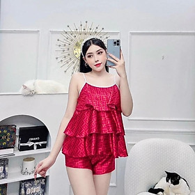 Đồ Nữ Áo Cổ Tròn Họa Tiết In 3D Mix Quần Đùi Dành Cho Trẻ Trung Khi Đi Chơi Năng Động MTB Dễ Thương