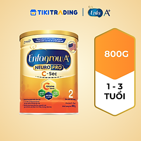 [Cho cả trẻ sinh mổ] Sữa bột Enfagrow A+ NeuroPro 2 C-Sec 800g cho trẻ từ 1-3 tuổi