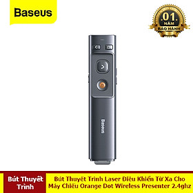 Bút Thuyết Trình Laser Điều Khiển Từ Xa Cho Máy Chiếu Baseus Orange Dot Wireless Presenter 2.4ghz Với USB Bluetooth - Hàng Chính Hãng Baseus