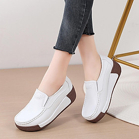 Women's Casual Shoes Streetwear Slip on Women Sneakers for 35 white - 41