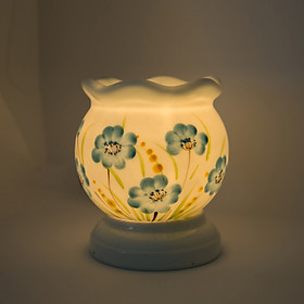 Mua  SIZE TRUNG Đèn xông tinh dầu gốm sứ thấu quang thương hiệu HEIWA kích thước 11x13cm đuổi muỗi thơm phòng