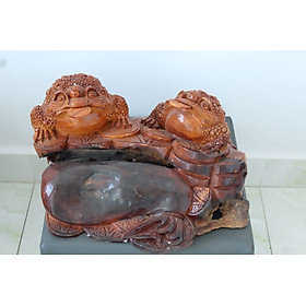 Mua Song Cóc (Thiềm Thừ) ngậm đồng tiền gỗ Hương -MS6