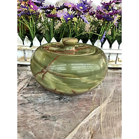 Mua Thố ấm hình quả táo đựng thực phẩm đá ngọc Onyx - Đường kính 16 cm