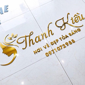 Mua Chữ trang trí tường  biển quảng cáo  decor phòng chất liệu alu gương vàng có cắt theo mẫu