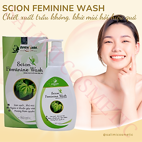 Dung Dịch Vệ Sinh Phụ Nữ SCION FEMININE WASH 150ml, Chiết Xuất Trầu Không, Khử Mùi Hôi, Ngừa Vi Khuẩn Gây Viêm Nhiễm, An Toàn Cho Bà Bầu Sau Sinh