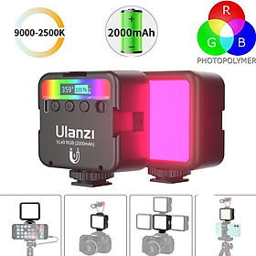 Vl49 Mini Rgb Led Video Light 2000mah Vlog Fill Light Phone Camera Light