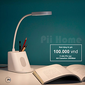 Mua Đèn bàn cảm ứng bóng led 3.2W  đèn dùng pin sạc (TẶNG KÈM 3 VIÊN PIN)  3 chế độ sáng  có khay đựng đồ