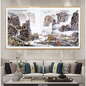 Mua Tranh Trang Trí Trong Nhà Sang Trọng - Tranh Canvas Phong Cảnh Vẽ Bút Lông Xưa