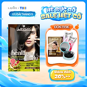 Gói Gội Phủ Bạc Lavox Healthy & Lively 30ml Nâu Đen - Lên Màu Tự Nhiên Tại Nhà Tiện Lợi Lamimi Chính Hãng