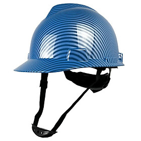 CE EN397 Mũ bảo hiểm an toàn màu carbon công nghiệp Mũ bảo vệ đầu xây dựng Mũ cứng ABS