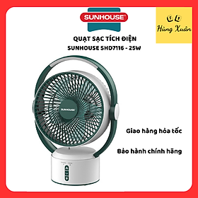 QUẠT SẠC TÍCH ĐIỆN SUNHOUSE SHD7116 - HÀNG CHÍNH HÃNG