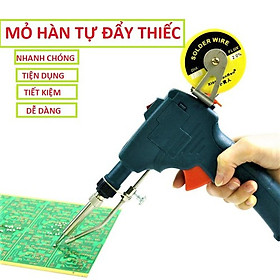 Mua Mỏ hàn tự động đẩy thiếc 60w mũi thẳng hàng loại tốt mẫu mới gia nhiệt nhanh mối hàn đẹp