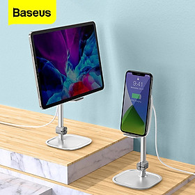 Bộ đế giữ điện thoại/ Tablet để bàn tích hợp sạc nhanh không dây Baseus Literary Youth Desktop Bracket (Telescopic + 15W Wireless Charging) - Hàng Chính Hãng