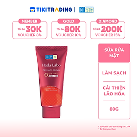 Sữa rửa mặt cải thiện dấu hiệu lão hóa dạng kem Hada Labo Pro-Aging Retinol B3 Cleanser 80g