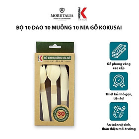 Mua Bộ 10 dao 10 muỗng 10 nĩa gỗ KOKUSAI cao cấp 006194