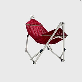 Mua Võng xếp inox  bộ võng xếp inox lưới lớn Đỏ