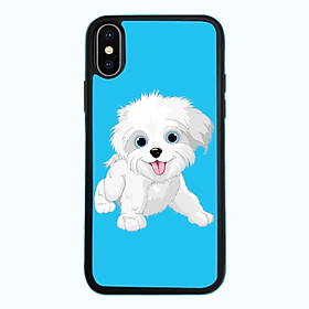 Ốp Lưng Kính Cường Lực Dành Cho Điện Thoại iPhone X Puppy Cute Mẫu 3