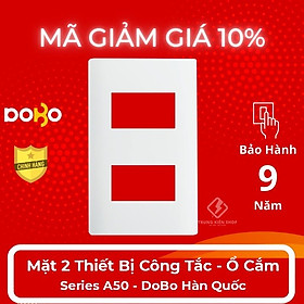 Hình ảnh Mặt nạ âm tường 2 Thiết Bị DoBo Korea - Mặt Công Tắc, Mặt Ổ Cắm Dùng Cho Hạt Công Tắc