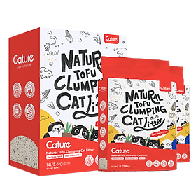 Cát đậu nành Cature Tofu Hương Sữa - Cat Litter Tofu Pellet 14L - Hương Sữa 