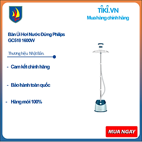 Bàn Ủi Hơi Nước Đứng Philips GC518 1600W - Xanh Ngọc - Hàng Nhập Khẩu
