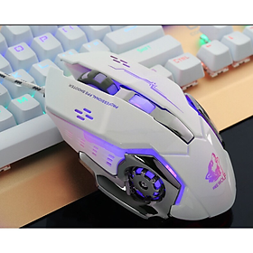 Mua Chuột game thủ V5 cực bền thiết kế độc lạ có LED nhiều màu Và Lót Chuột Game