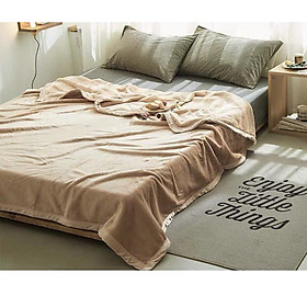 Chăn lông nhung ép tuyết Muji cao cấp